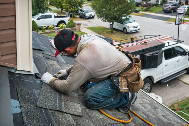 Professional Gutter Installation technician working in Bear Creek, NC